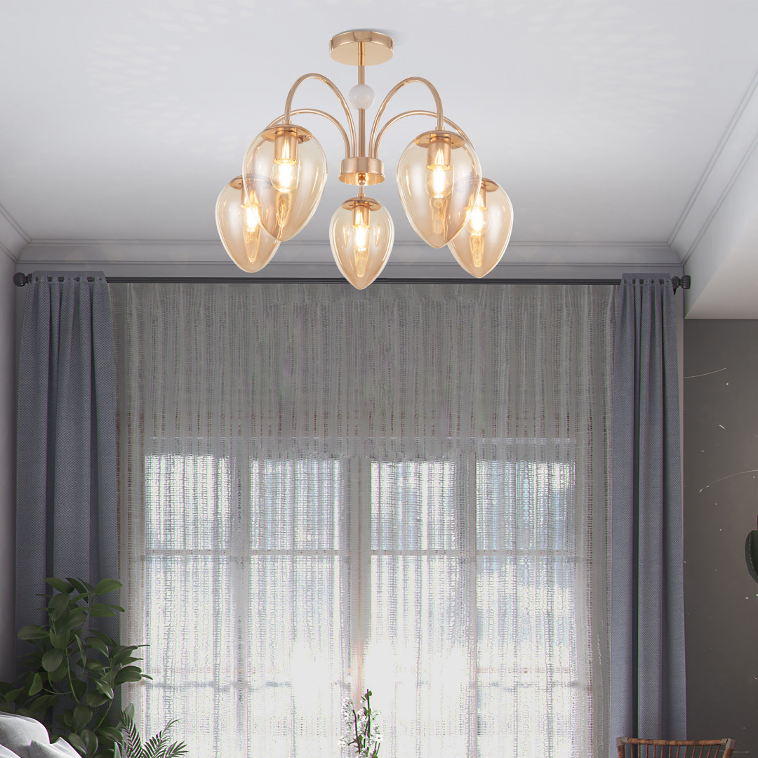 Люстра с плафонами 327619/5 FG+WH Arte Milano