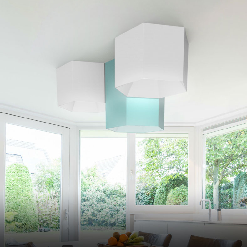 Потолочный светильник HEXAGON B H20 Grey by ImperiumLoft