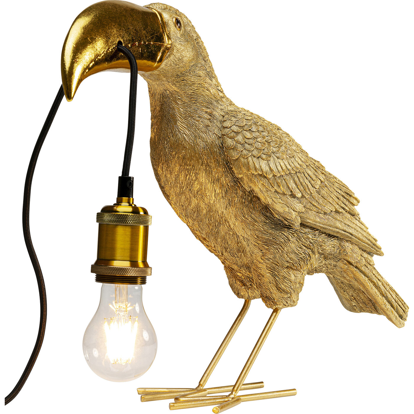 Светильник настольный Toucan Gold 42cm KARE 56858