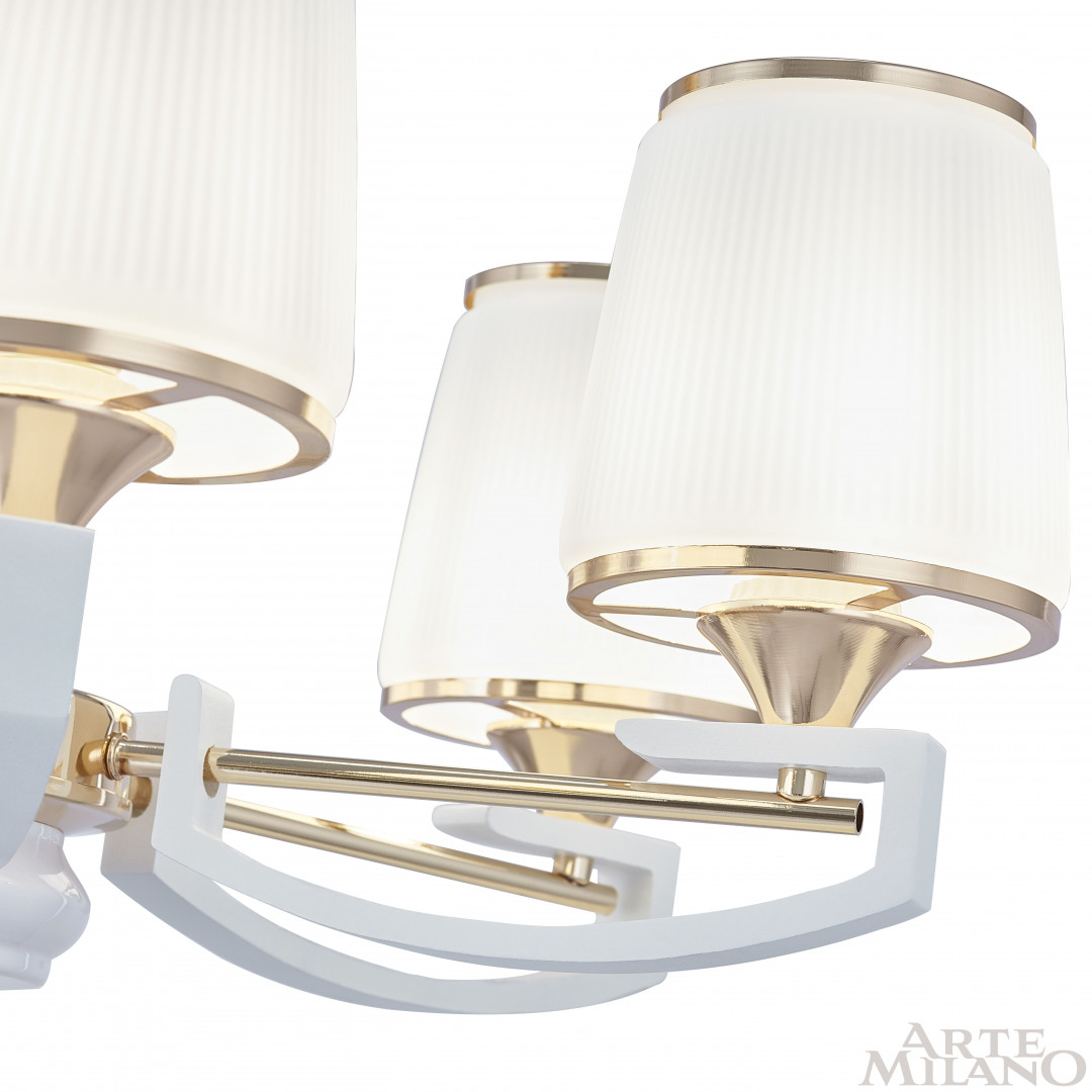 Люстра подвесная с плафонами 302457/6 Wh/Gd Arte Milano