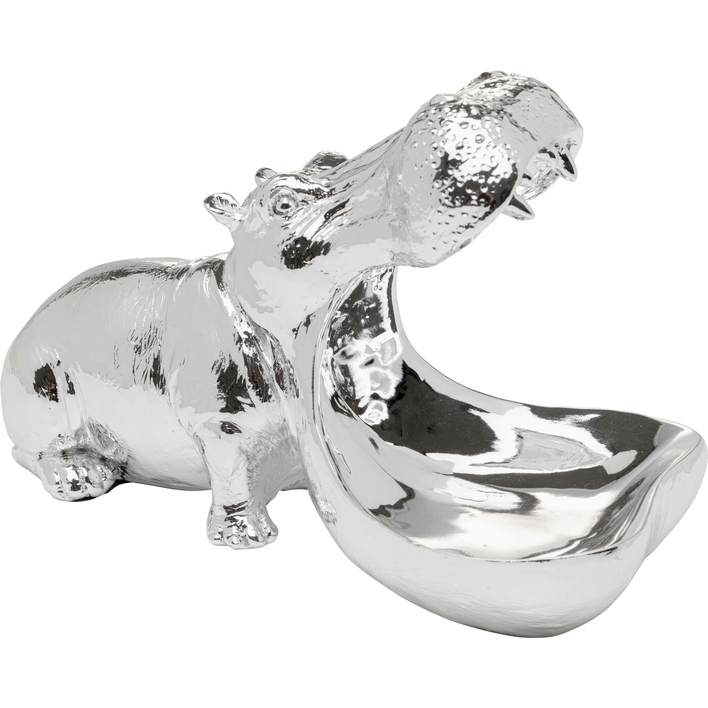 Фигура декоративная Hungry Hippo 17cm Silver KARE 57710