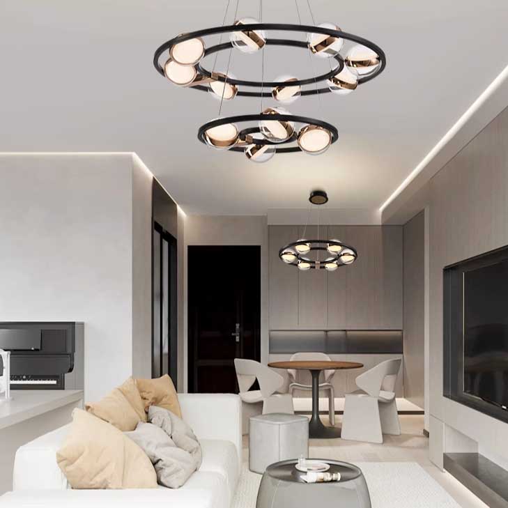Кольцевые люстры и светильники SATURNA CH D60 by ImperiumLoft