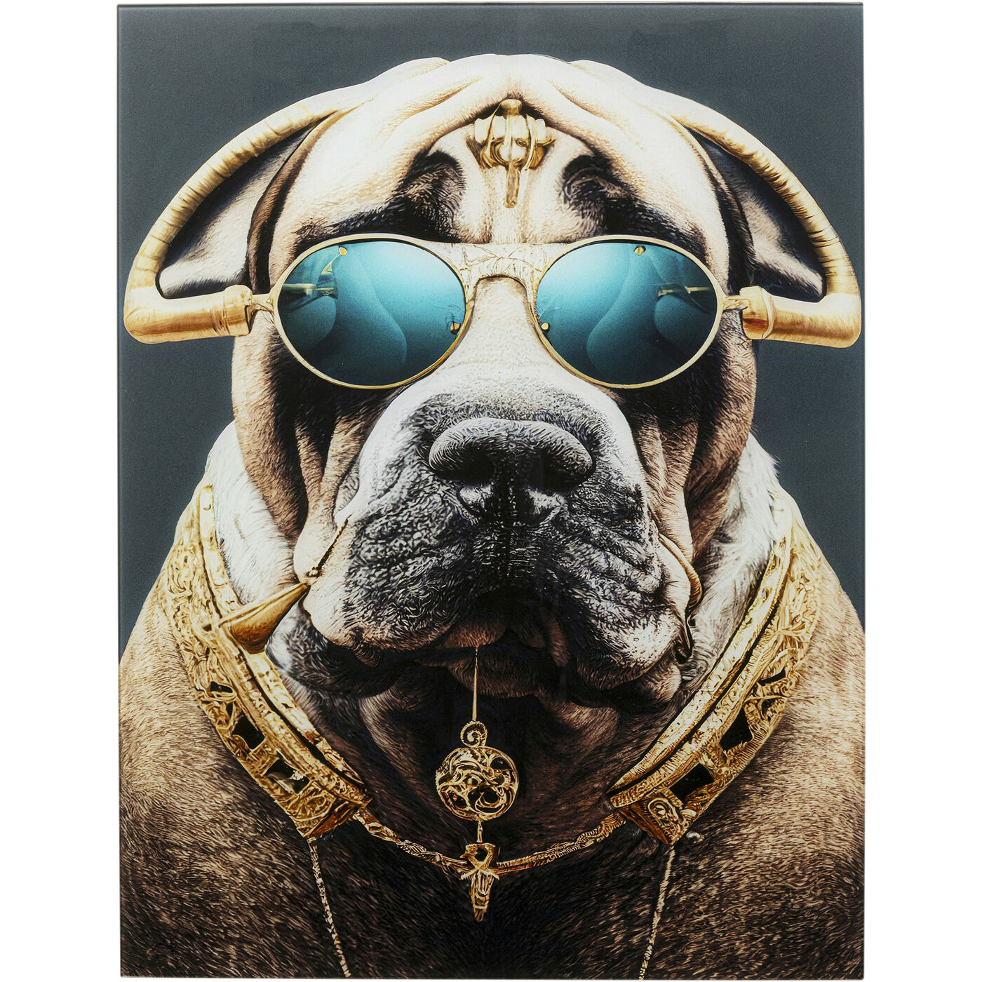 Картина стеклянная Fashion Dog 60x80 см KARE 57008