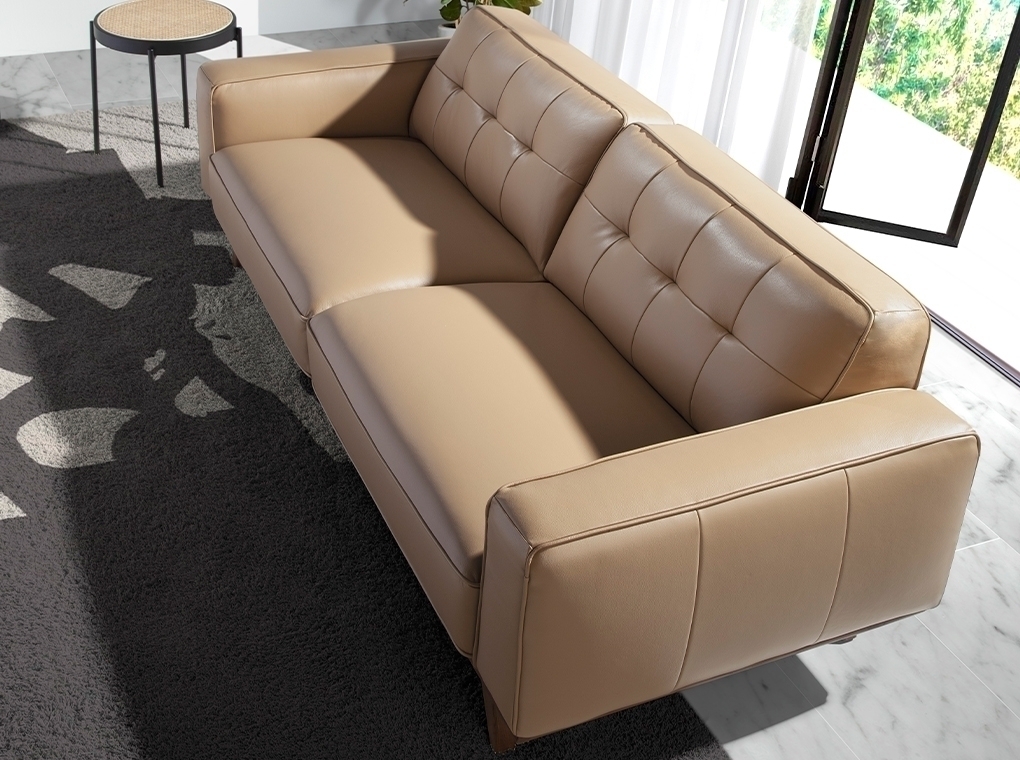 Диван 3-х местный 6120/5606-3P-M5668 с обивкой из стеганой кожи Angel Cerda