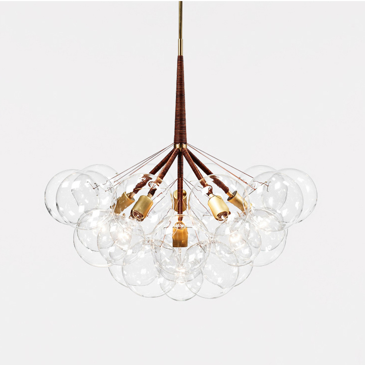 Подвесной светильник LOVELY BUBBLE CHANDELIER FROM PELLE H76 Gold/Brown by ImperiumLoft