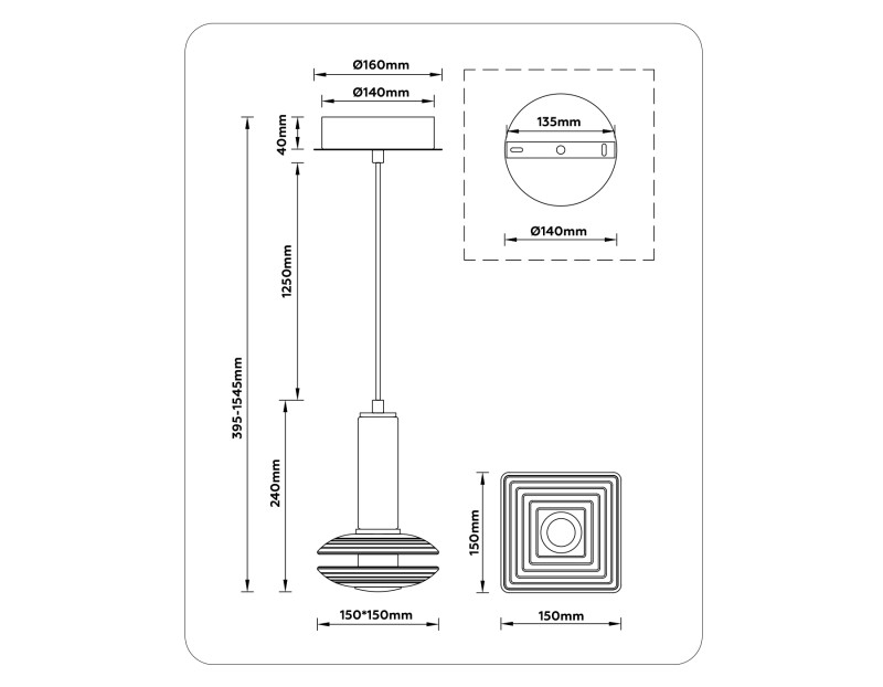 Подвесной светильник Ambrella Light LH31003