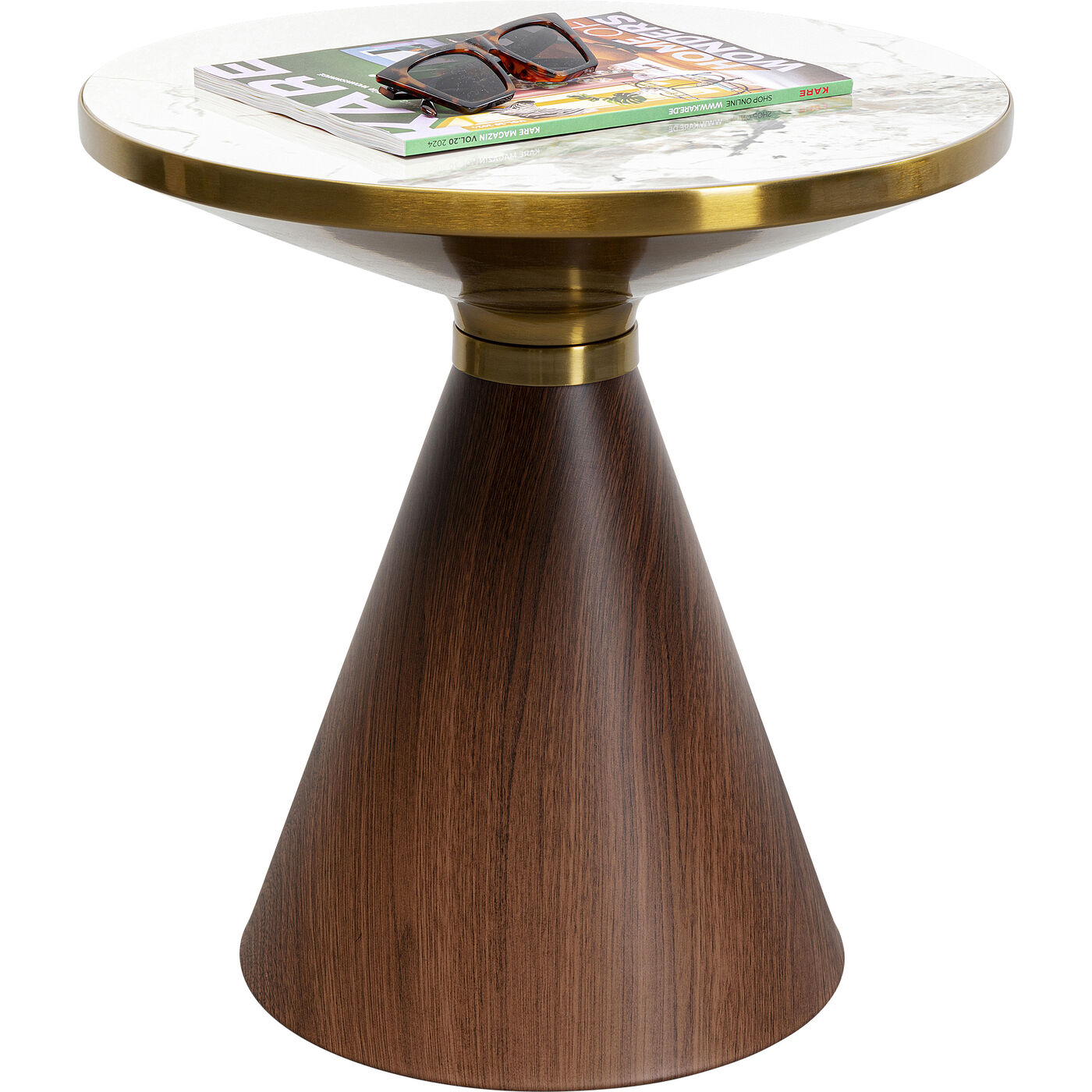 Стол кофейный Cono Marble Ø50 см KARE 87808