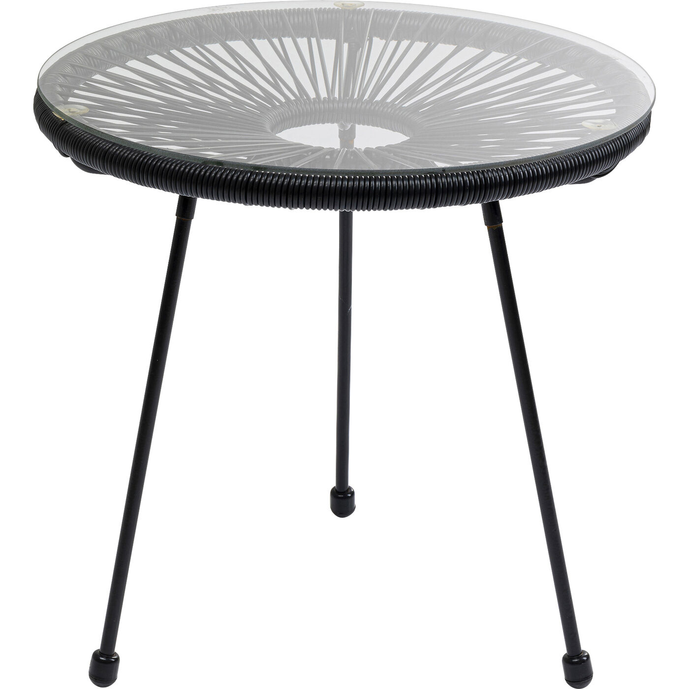 Комлект кресло + столик Acapulco Black (2 предмета) KARE 47404