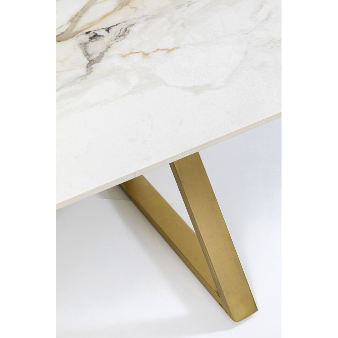 Стол обеденный Eternity Ceramic Cross Brass KARE 87334