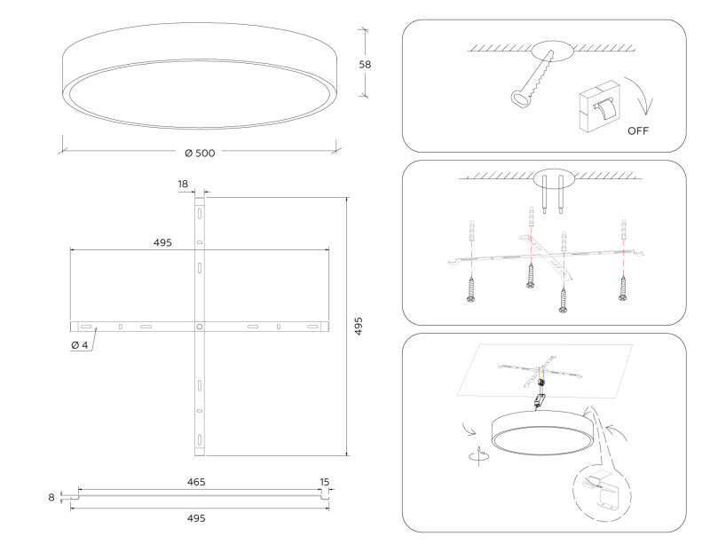 Накладной светильник Ambrella Light FV5534