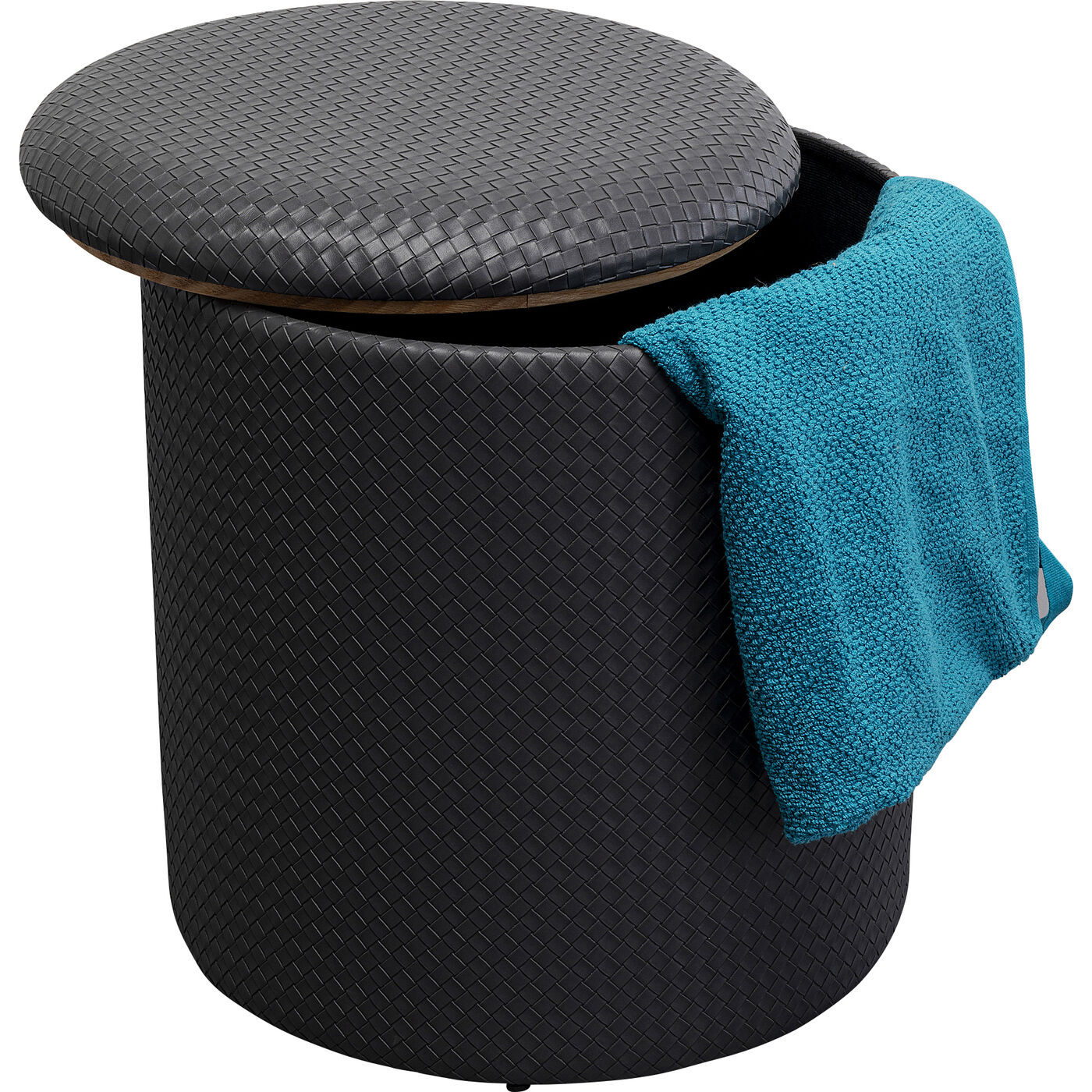 Пуф Venezia Storage Black Ø40 см KARE 87698