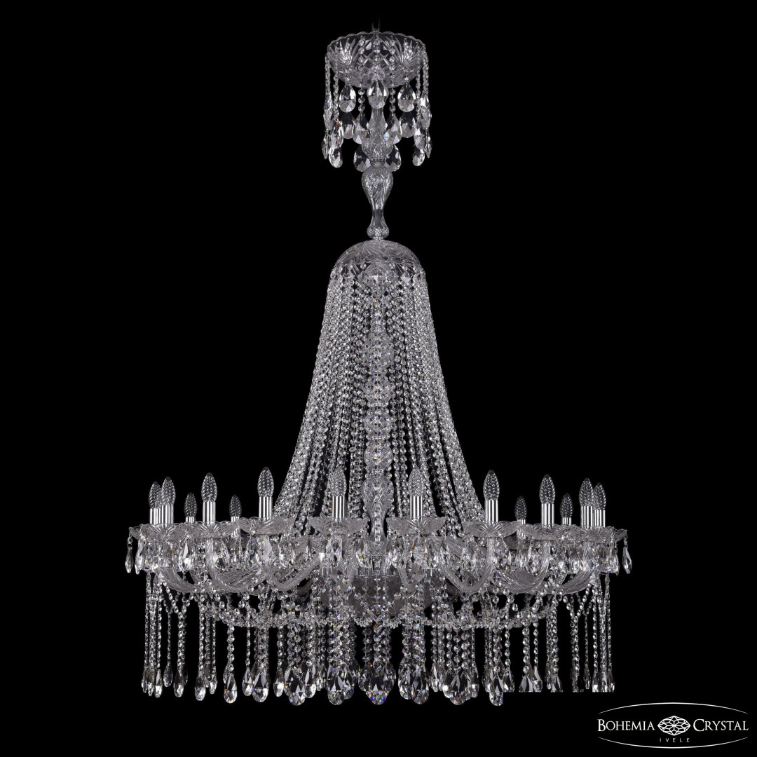 Люстра хрустальная 1413/20/400/XL-160 Ni