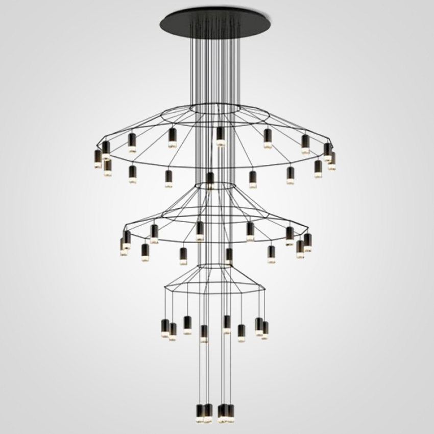 Люстра Vibia Wireflow Chandelier 0378 LED Suspension 42 lamp by ImperiumLoft