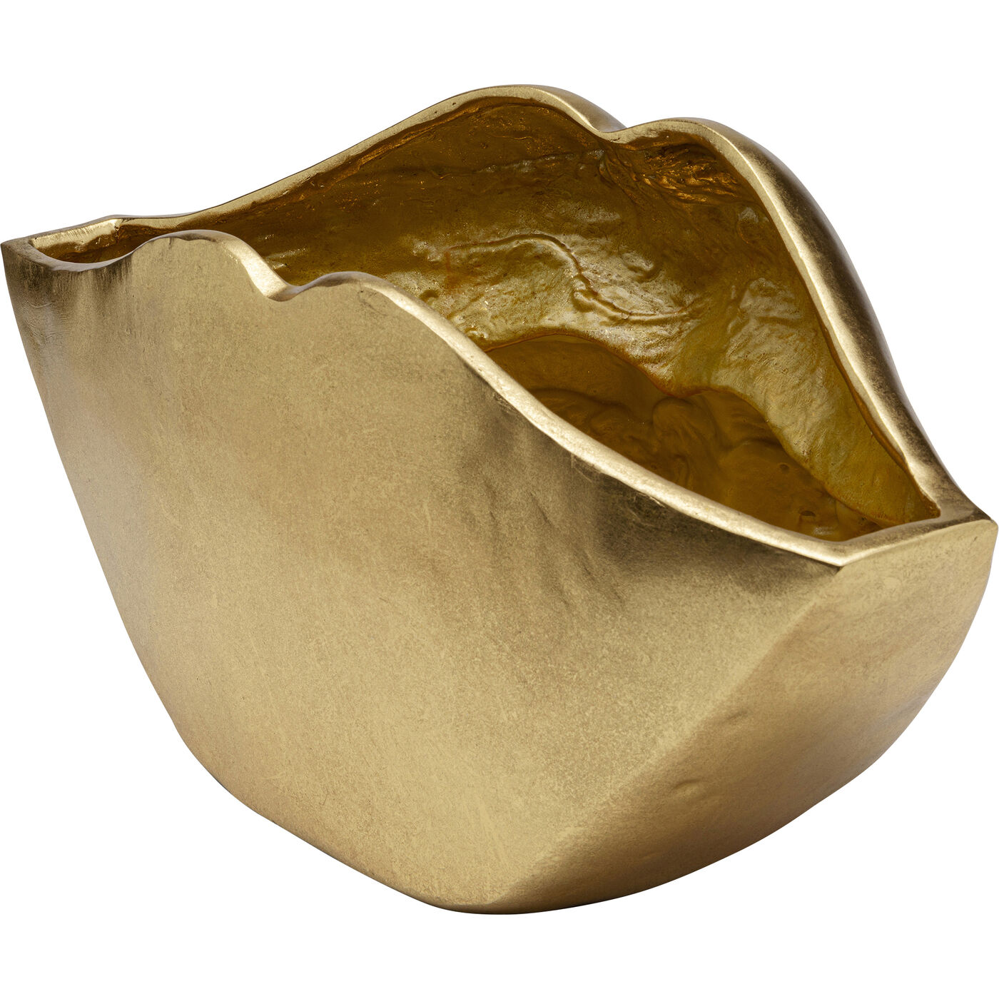 Кашпо Lips Gold 30cm KARE 57547
