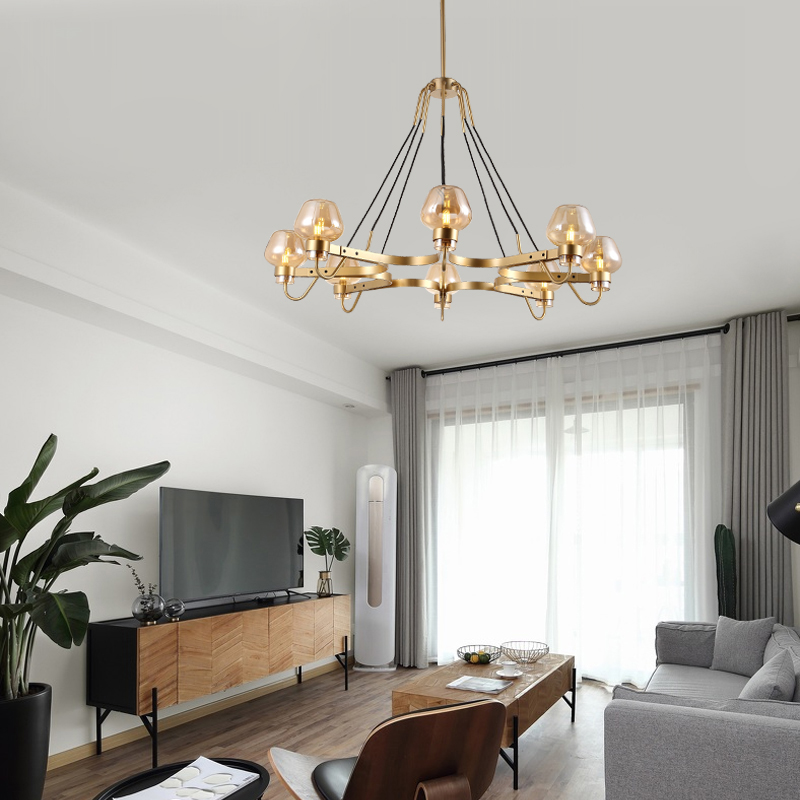 Люстра MONTALEMBERT by Studios 8 lamps Gold/Smoky by ImperiumLoft