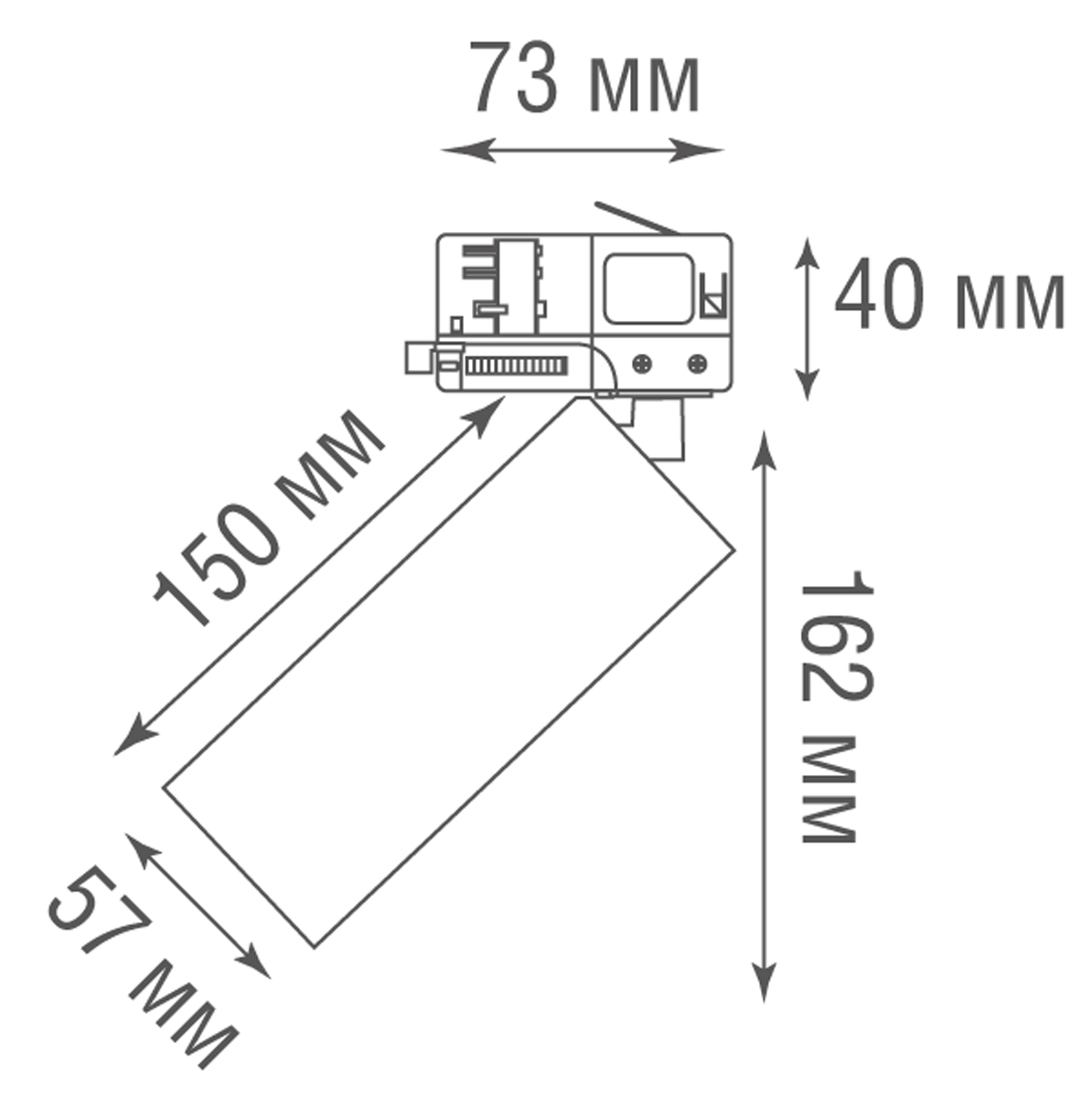 Светодиодный светильник для трехфазной шины Donolux DL18895R10W1W Track