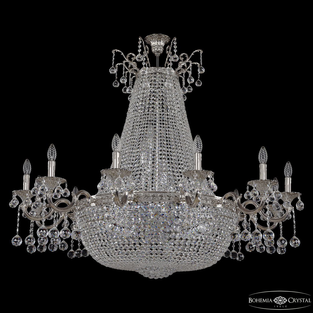 Люстра груша хрустальная 2228H201/12/123IV/Y1 Ni Bohemia Ivele Crystal