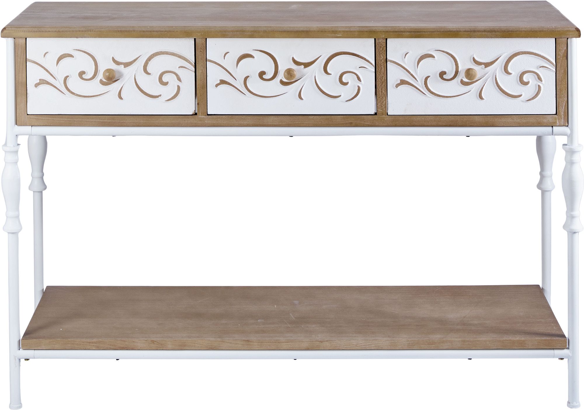 Консоль с ящиками и полкой Glasar 57-307