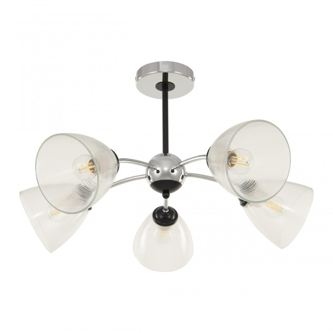 Люстра с плафонами 329007/5 CR.BK Arte Milano