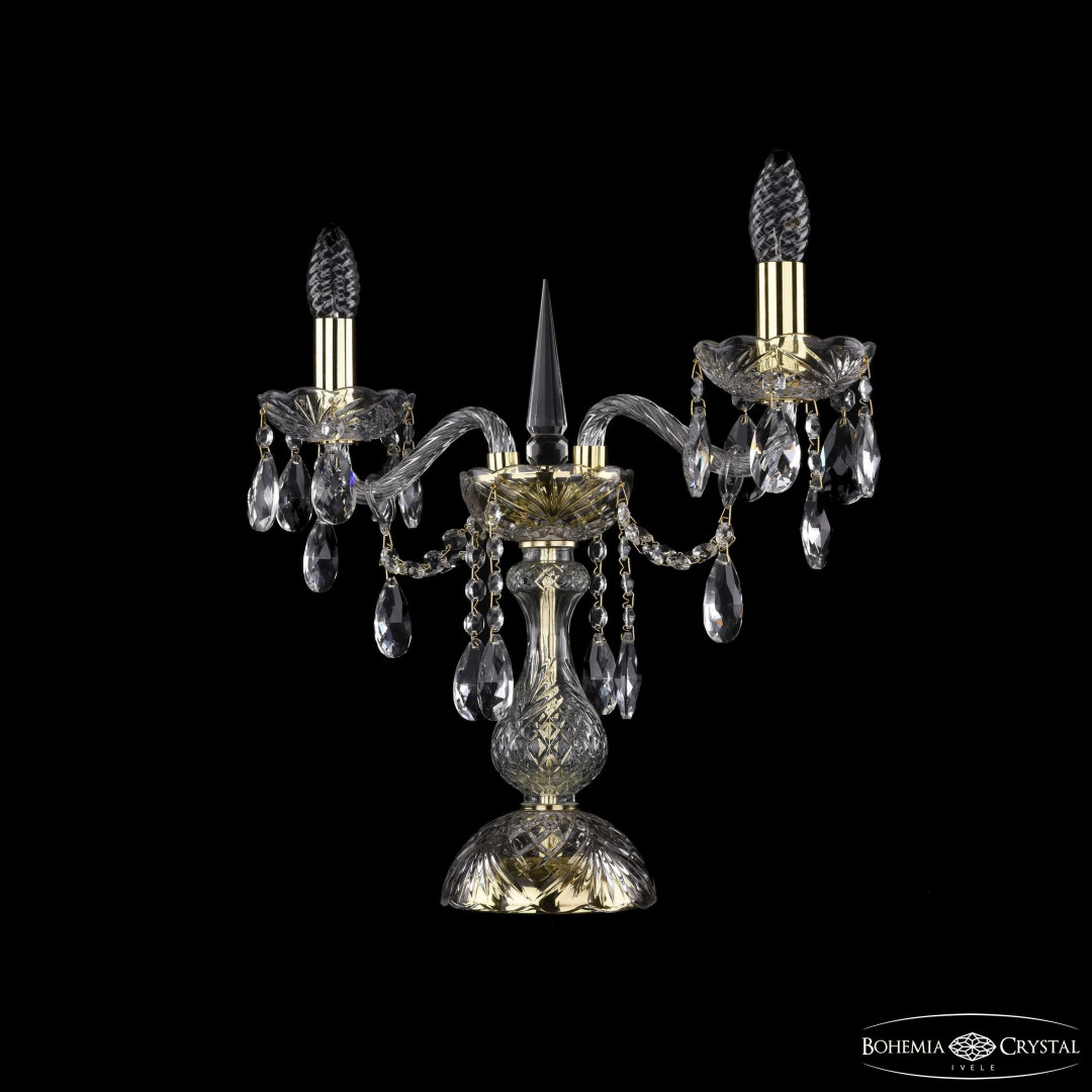 Настольная лампа хрустальная 1415L/2/141-39 G