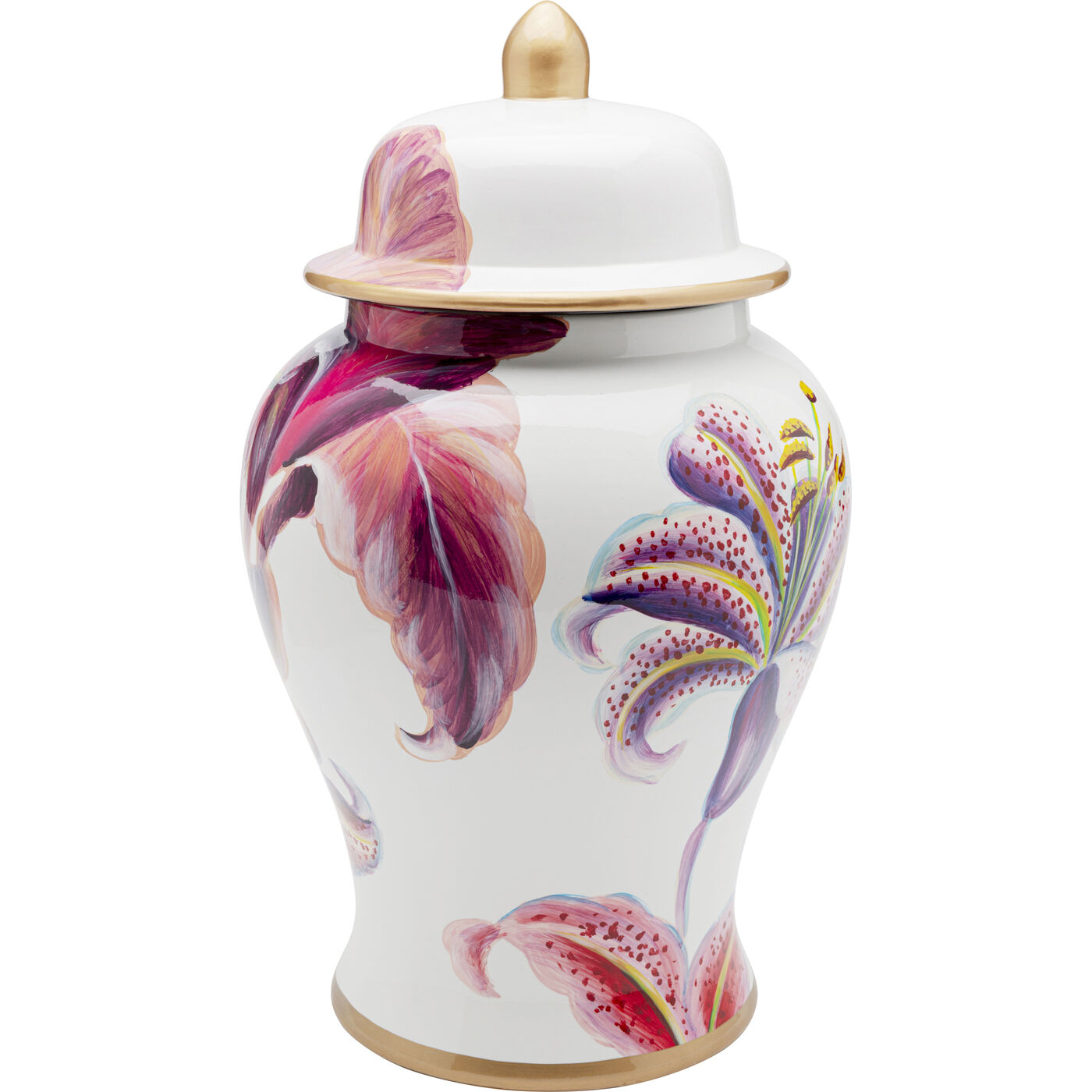 Банка декоративная Lillies Pink Ø26cm KARE 58108