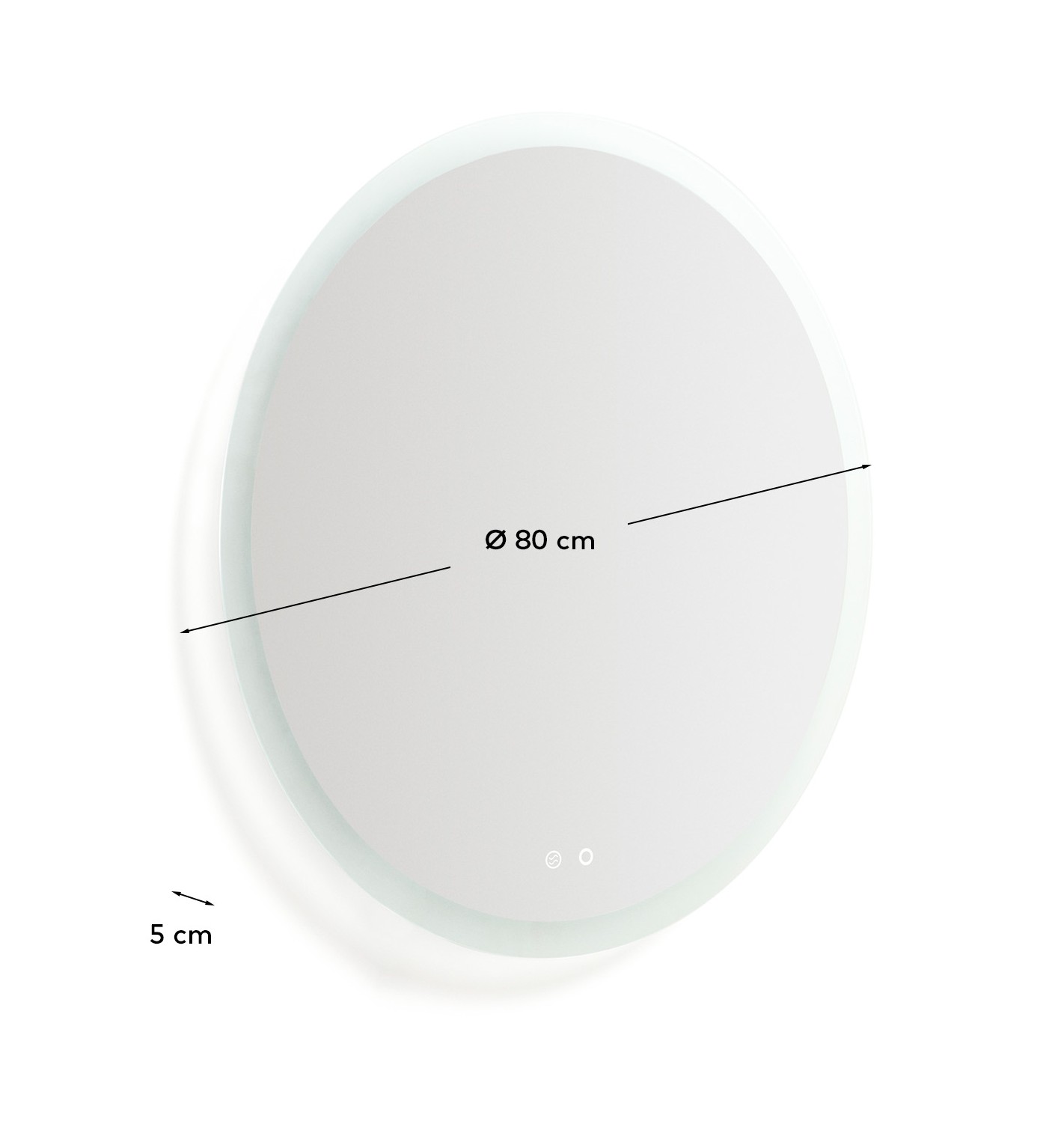Круглое зеркало для ванной Mervi со LED подсветкой и защитой от запотевания Ø 80 см La Forma (ex Julia Grup)
