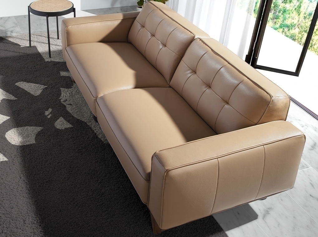 Диван 2-х местный 6119/5606-2P-M5668 с обивкой из стеганой кожи Angel Cerda
