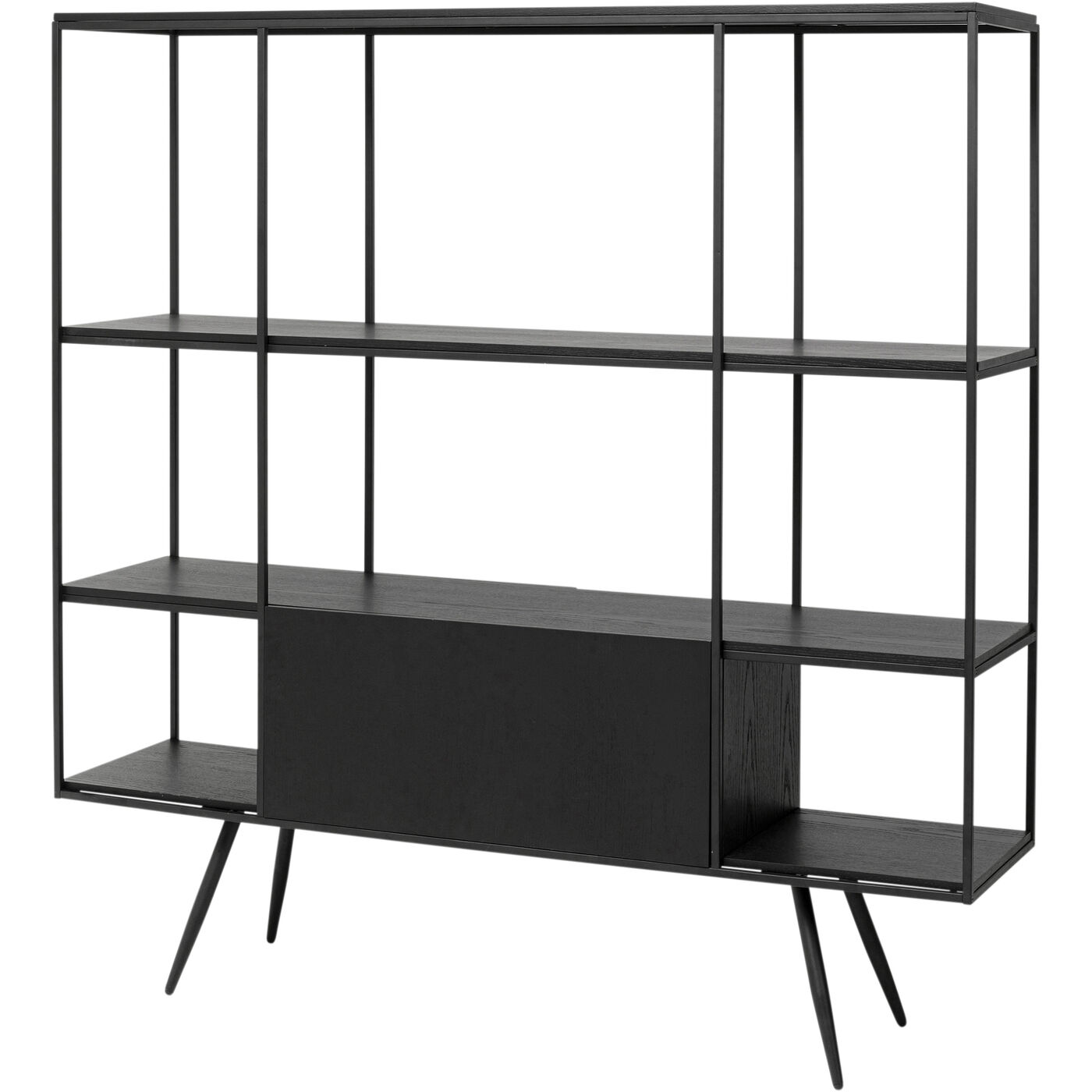 Стеллаж Cosy Sixties Black 180x183 см KARE 87951