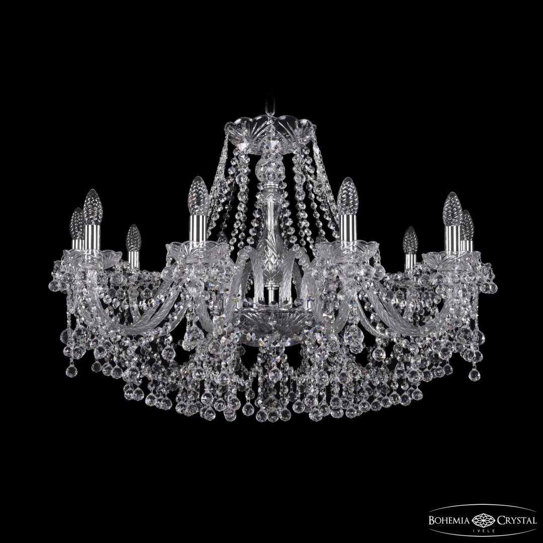 Люстра хрустальная 1409/10/300 Ni Bohemia Ivele Crystal