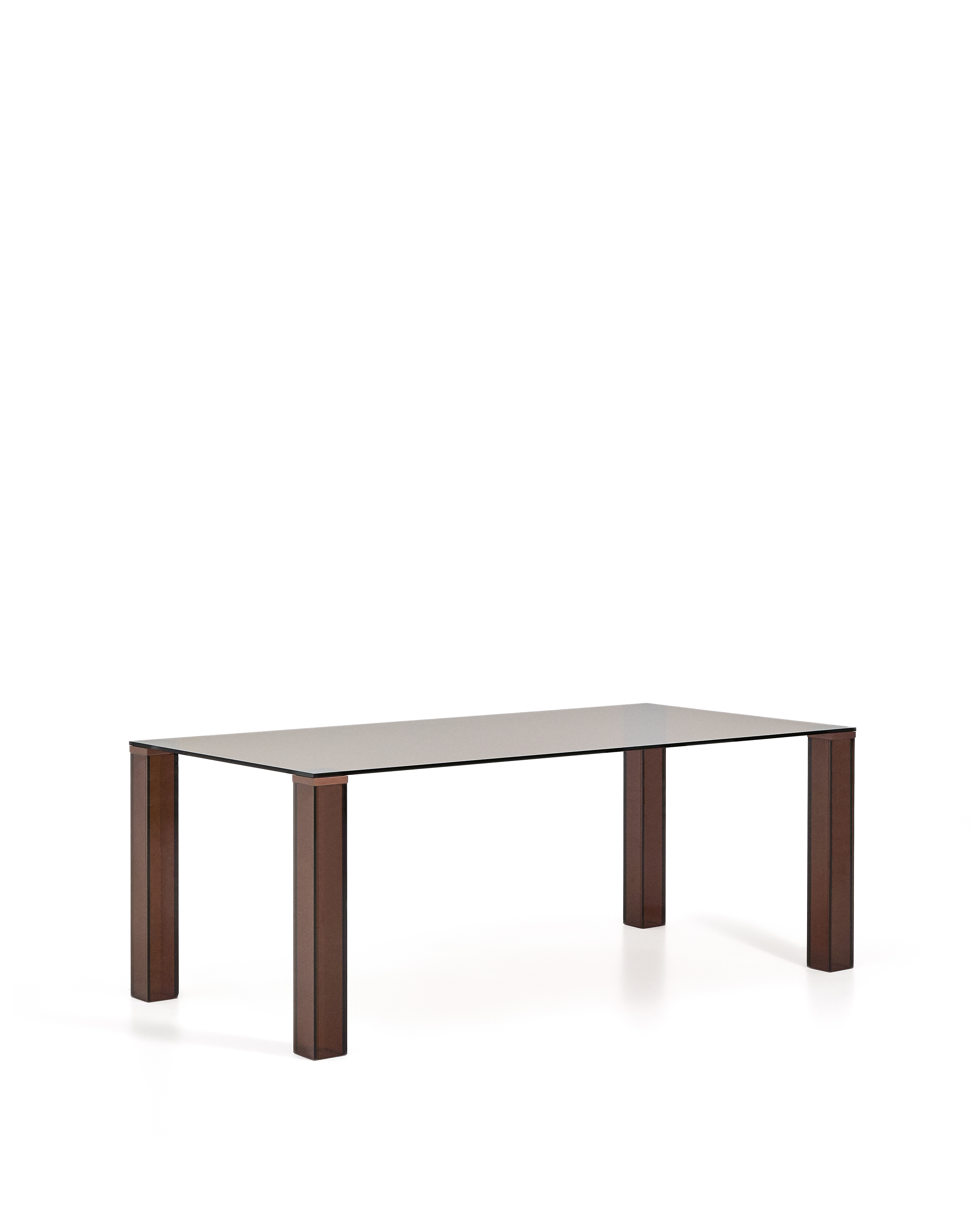 Стол Adularia из коричневого закаленного стекла 200 x 100 см La Forma 447715