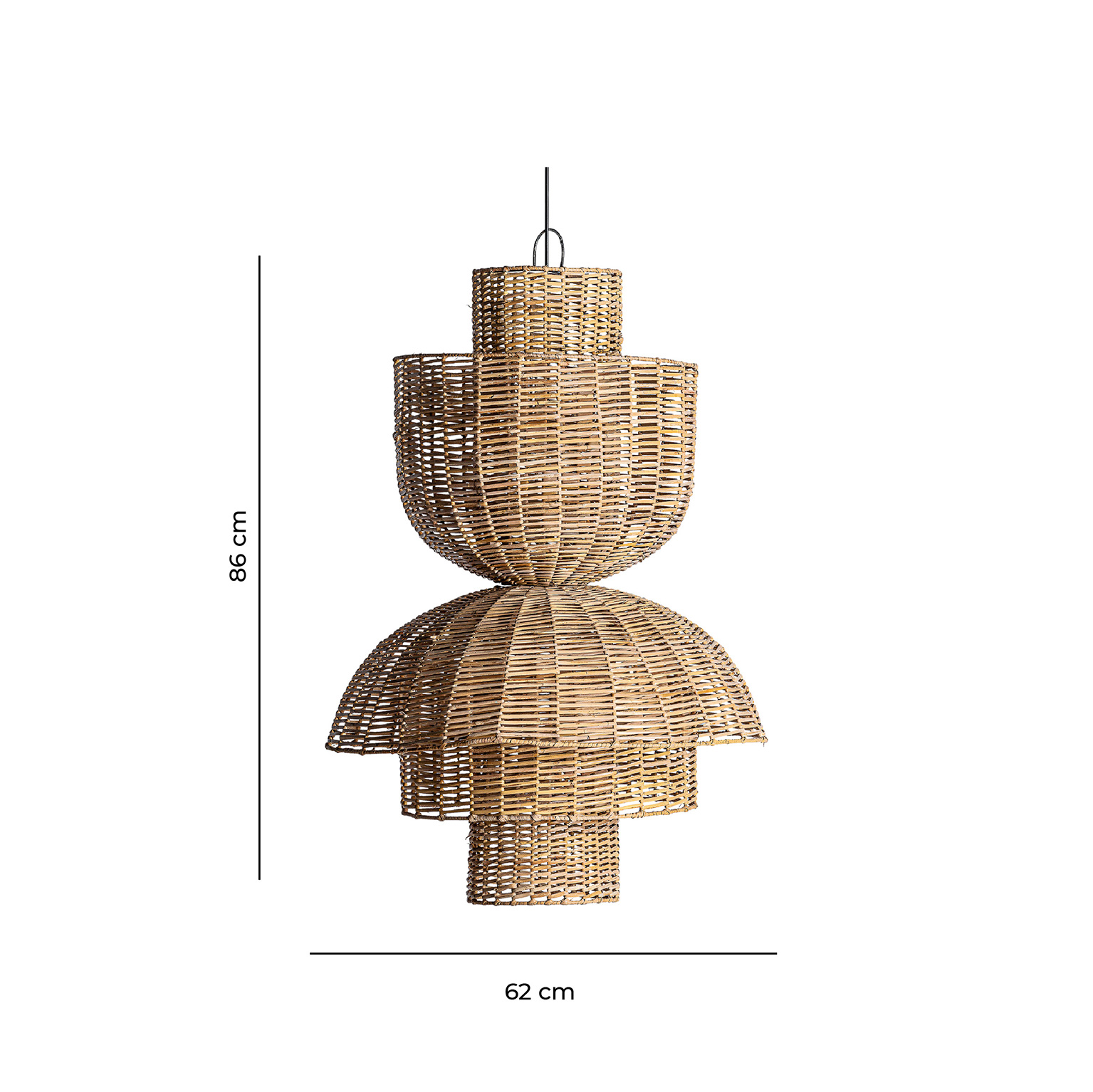 Подвесной светильник Plisse Rattan Vical