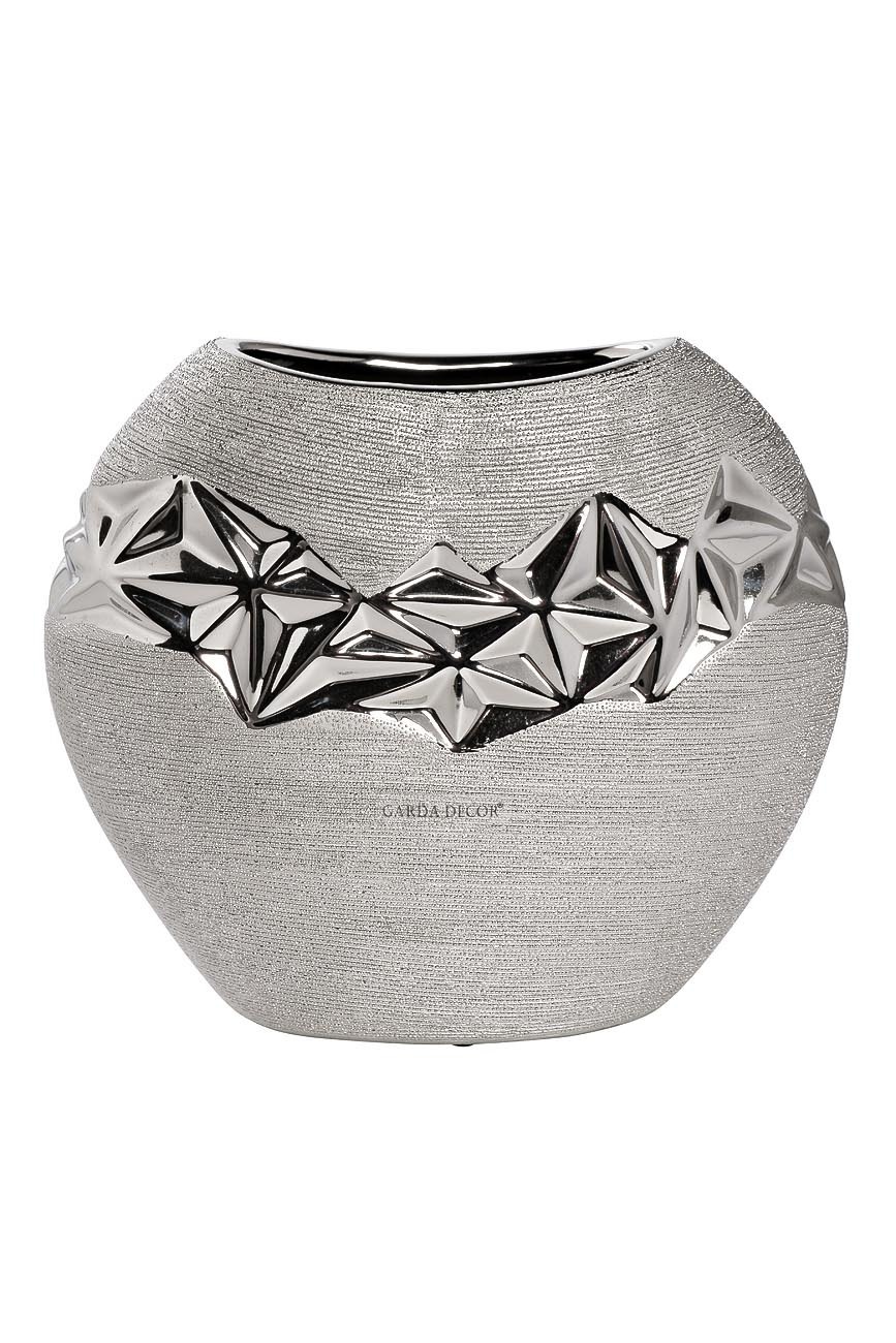 Ваза керамическая серебряная Garda Decor 18H2816L-19