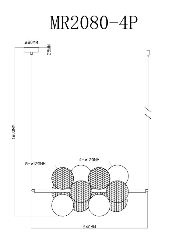 Подвесная люстра MyFar MR2080-4P