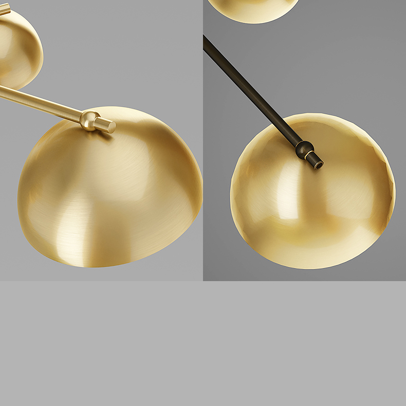 Потолочная люстра FABIANA L8 Brass Black by ImperiumLoft
