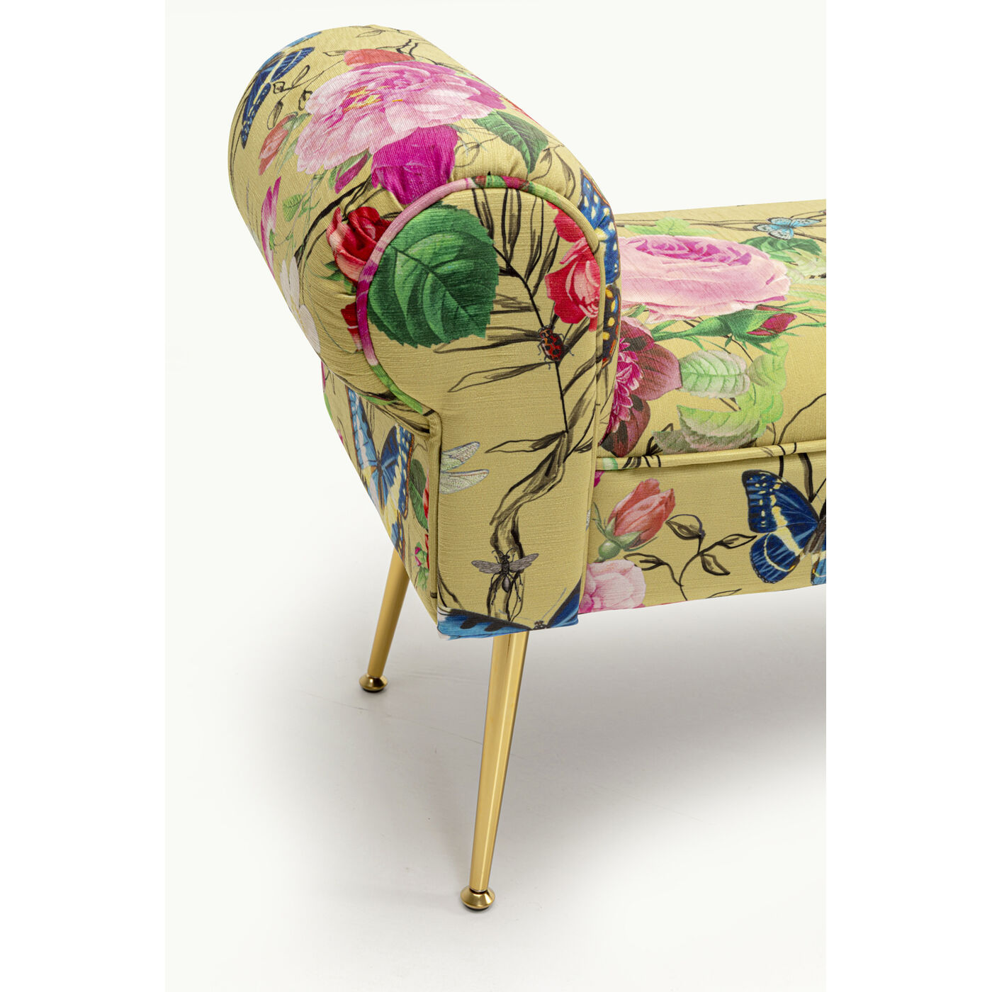 Скамья Wing Flower Fever Yellow 100cm KARE 71152