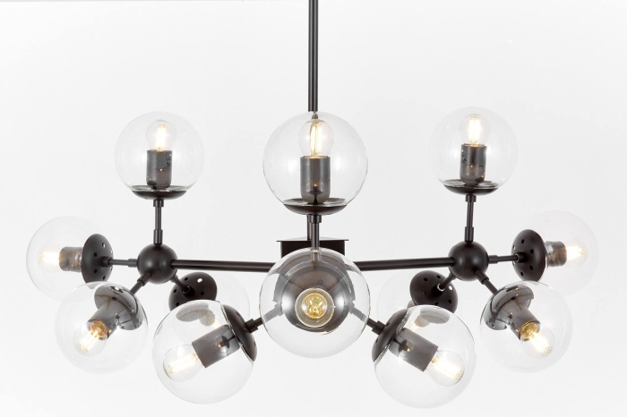 Потолочная люстра Lumina Deco LDP 160-12 BK+PR