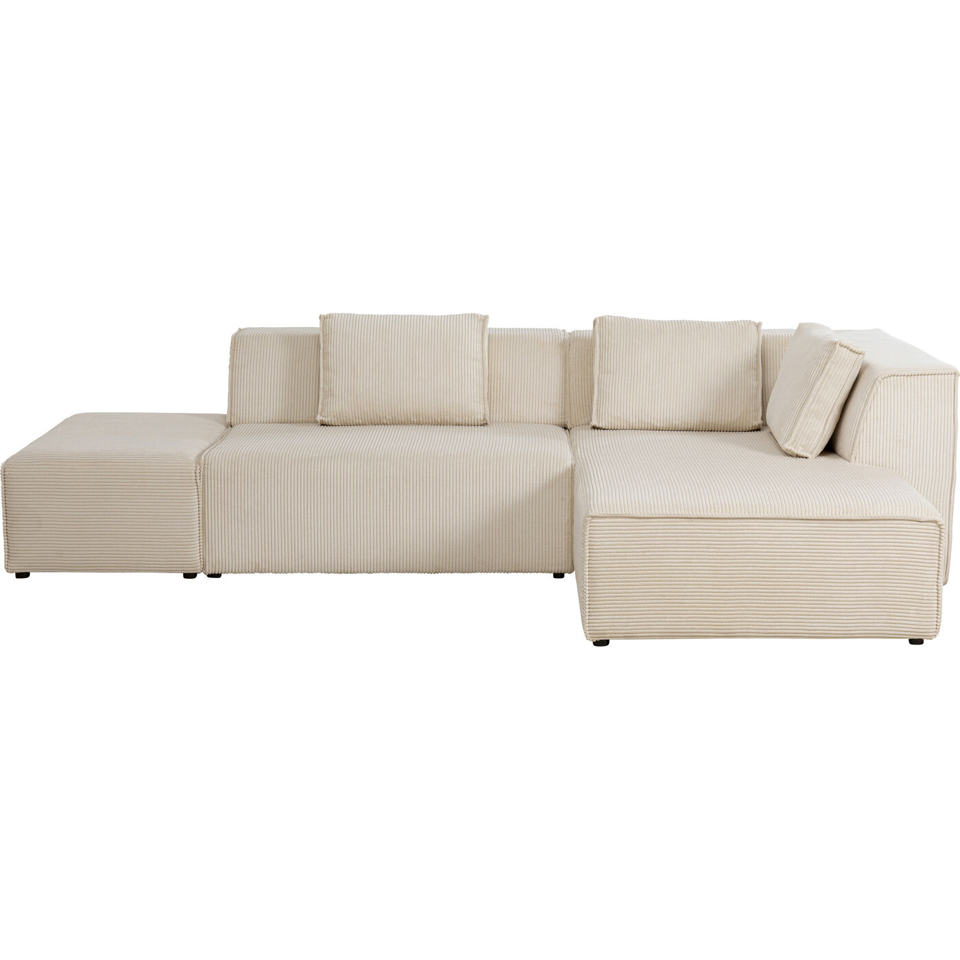 Диван правосторонний угловой Infinity Ottomane Cord Creme Right KARE 87402