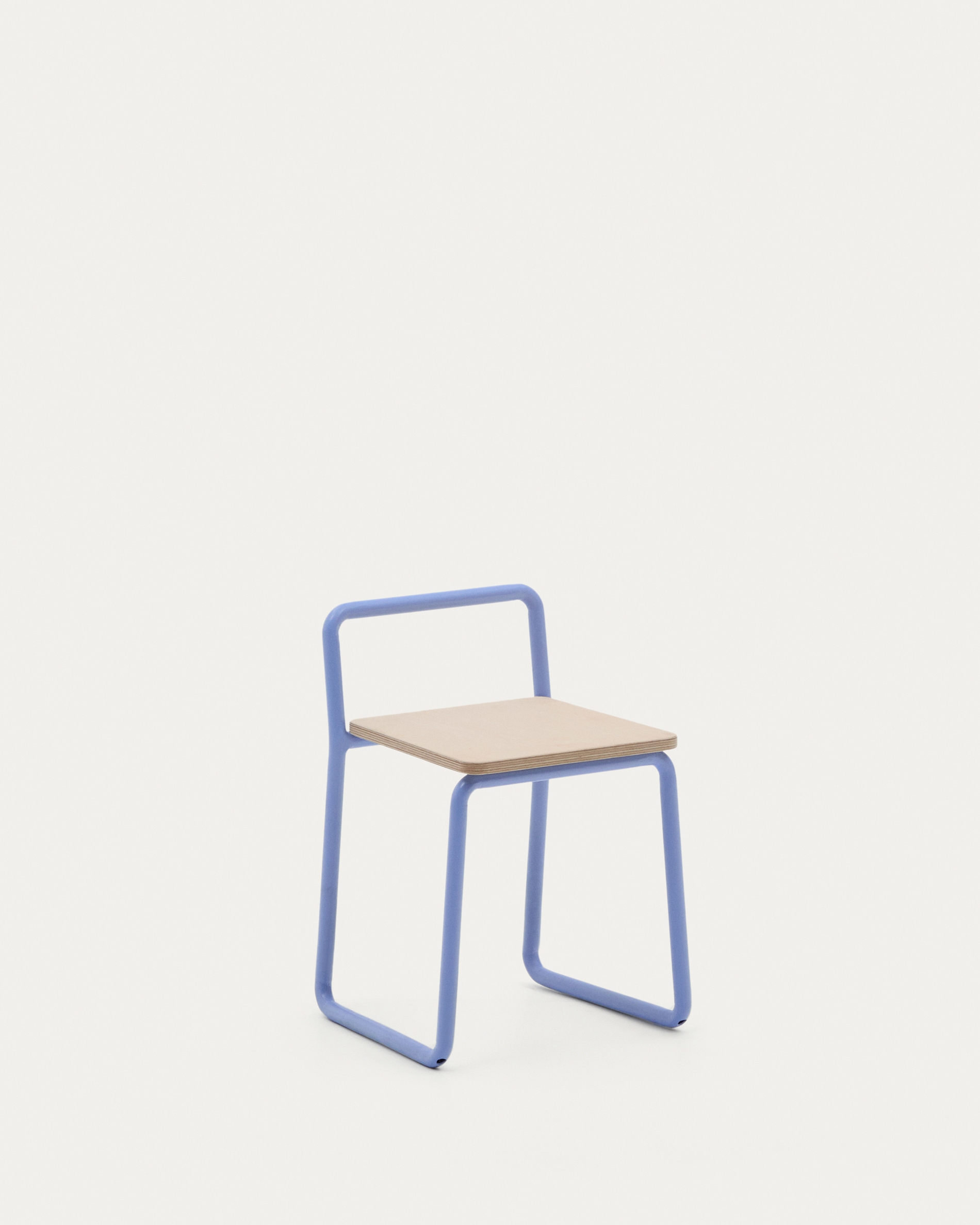 Tinn Стул из ясеневого шпона с синей металлической конструкцией La Forma 208299