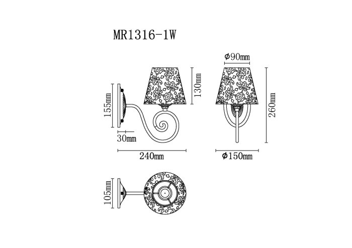 Бра MyFar MR1316-1W