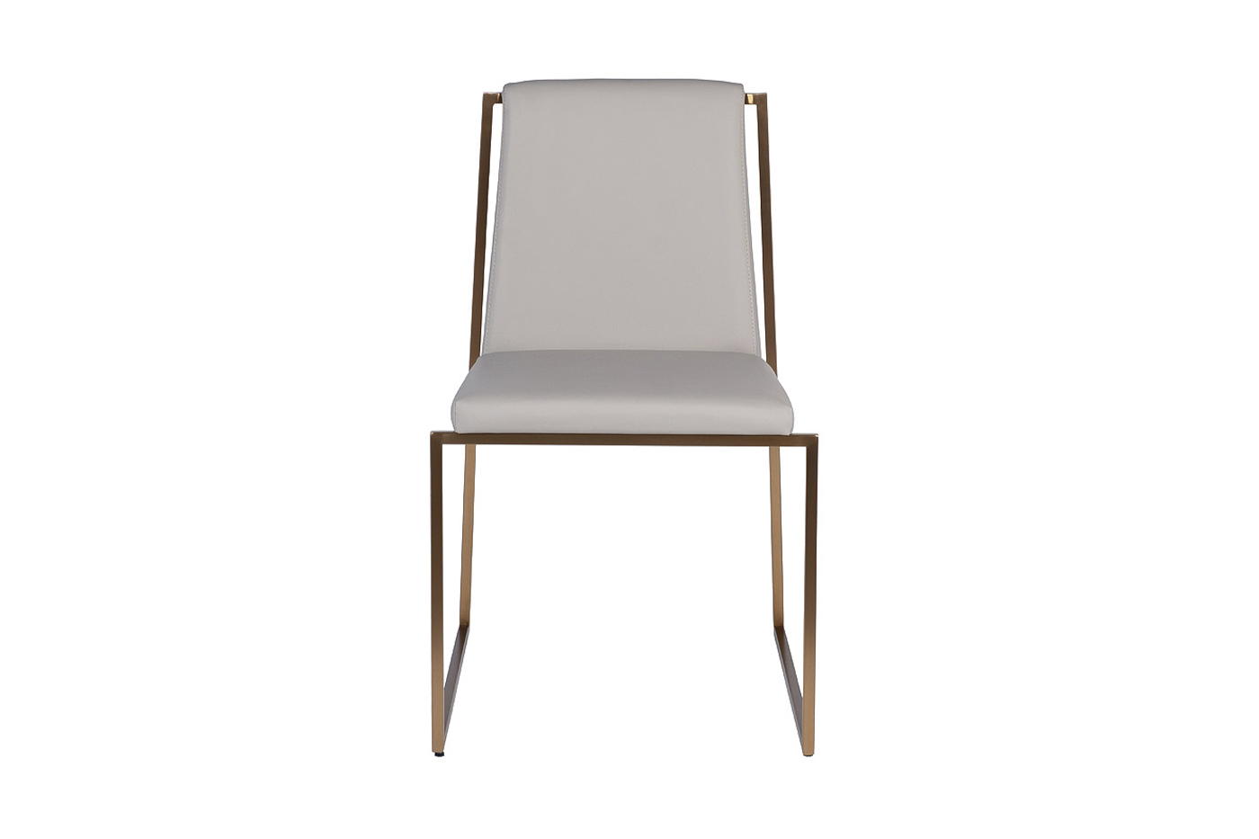 Стул из искусственной кожи серый Garda Decor 58DB-28019
