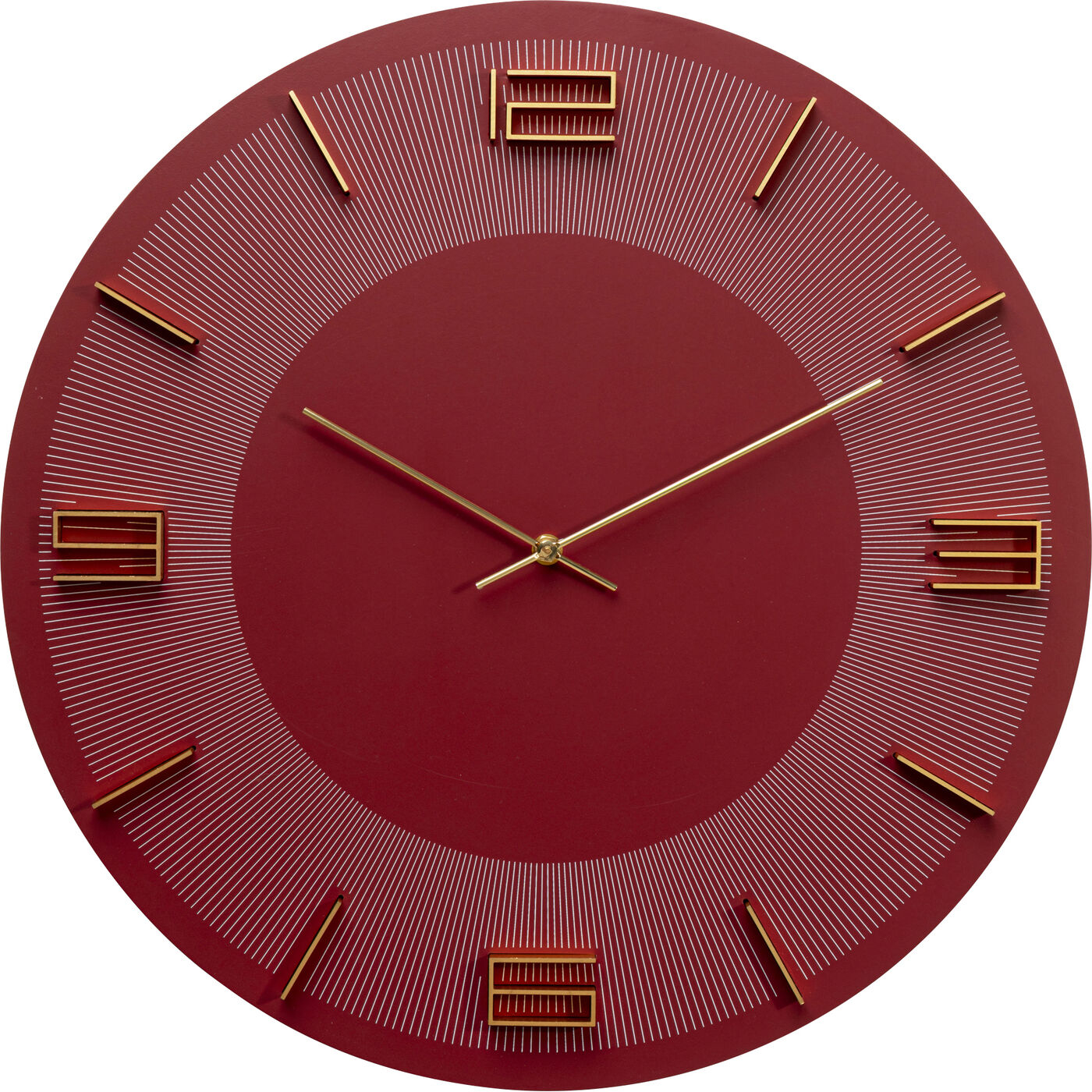 Часы настенные Leonardo Red/Gold Ø49cm KARE 58137