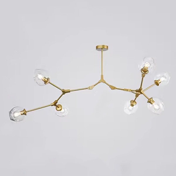 Люстра Адель Branching Bubble Chandelier L7 Brass Transparent by ImperiumLoft