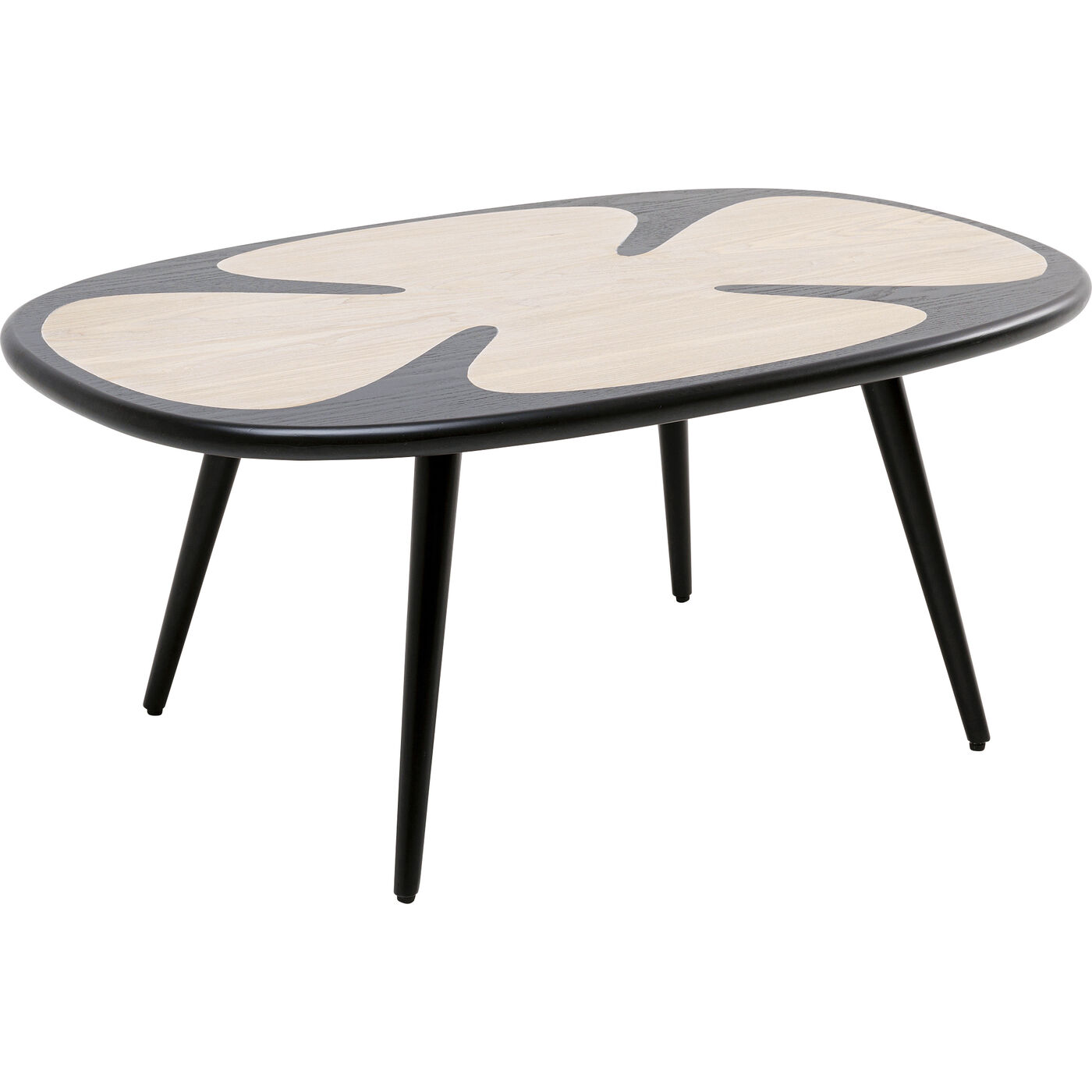 Стол кофейный KARE x Karim Rashid Petal Nature Black 90x60cm KARE 70845