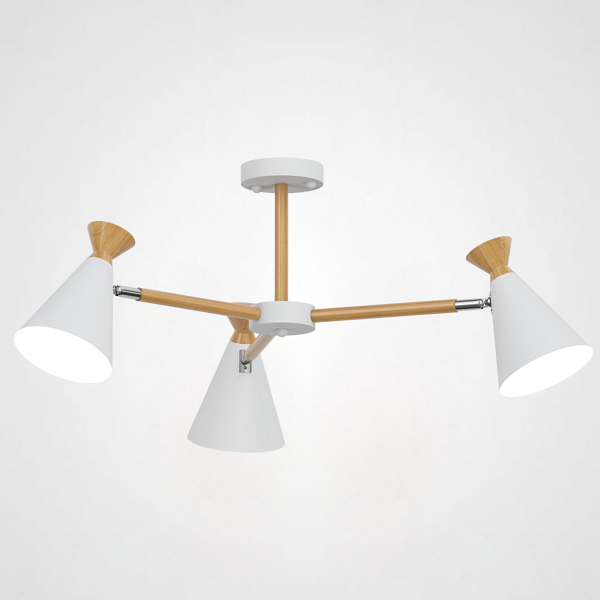 Люстра на штанге OLA D60,5 White by ImperiumLoft