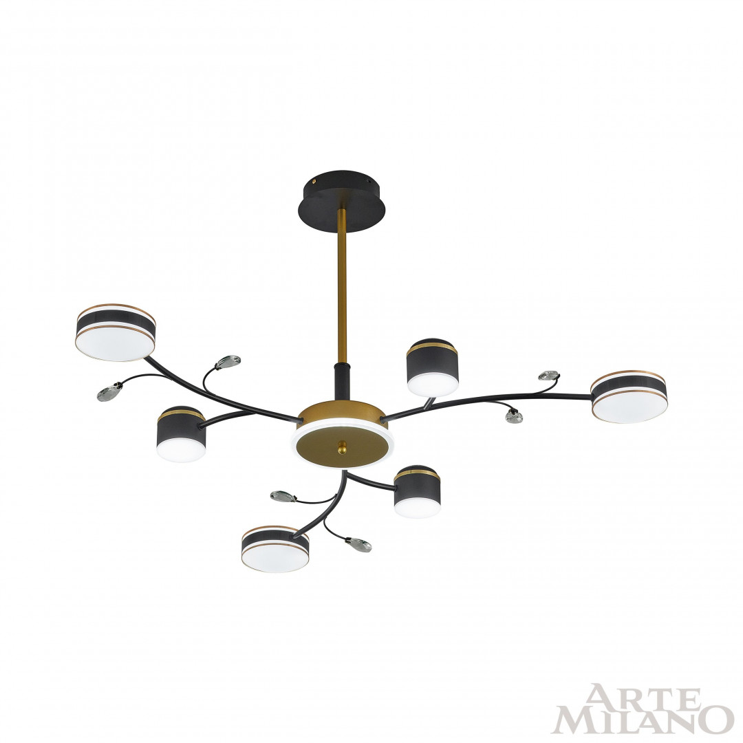 Люстра светодиодная 276240/6+1 BK/GD Arte Milano