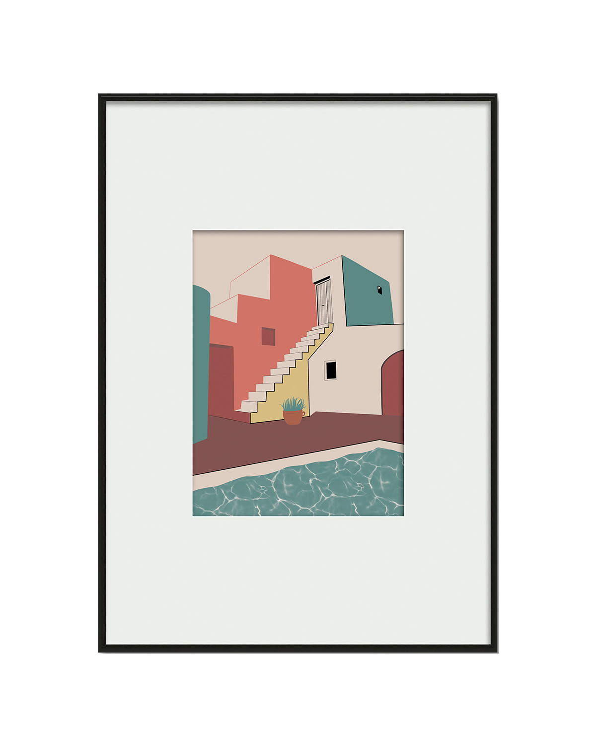 Интерьерный постер Santorini Louvre Home PP230362