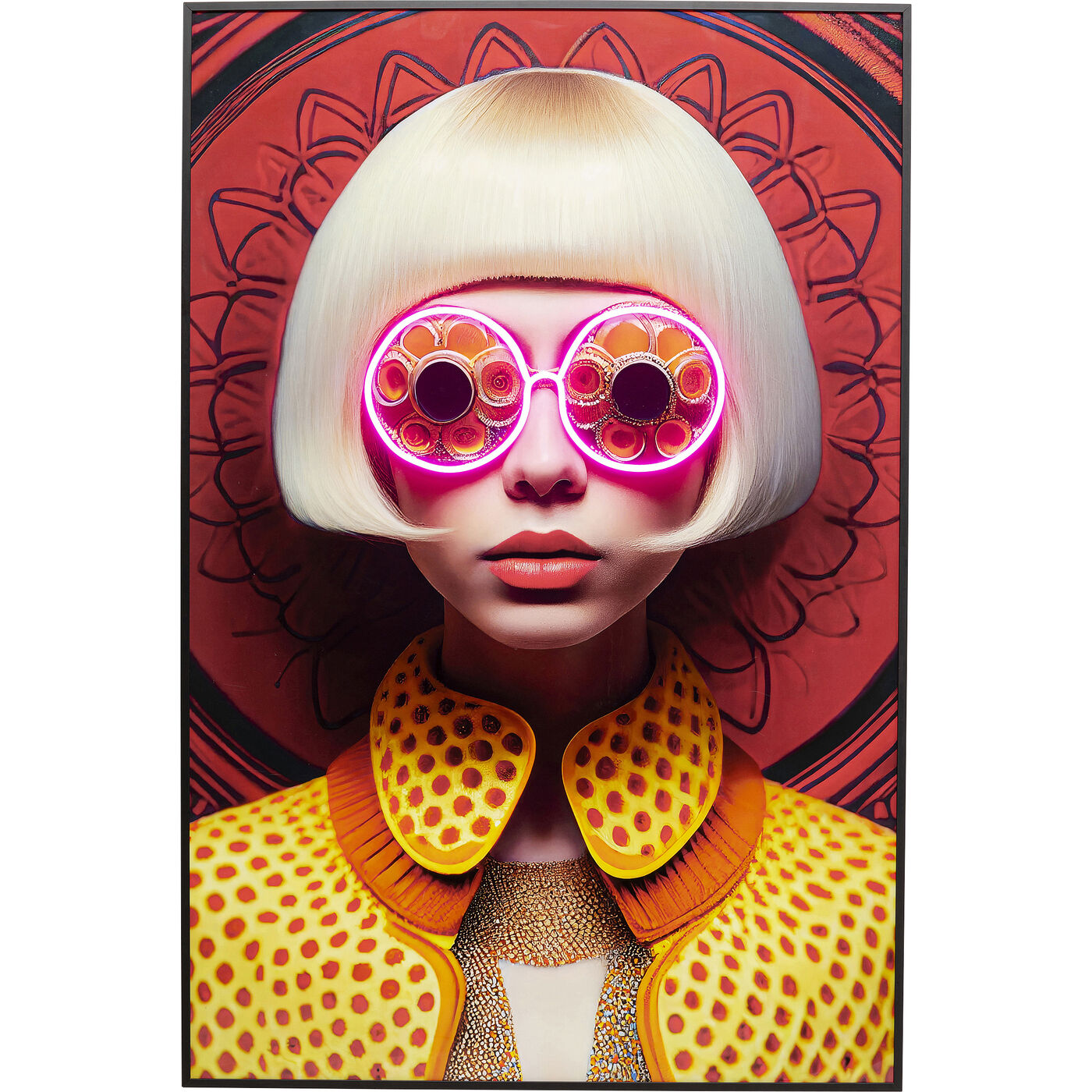 Картина Fancy Blonde Lady LED 120x80cm KARE 56580