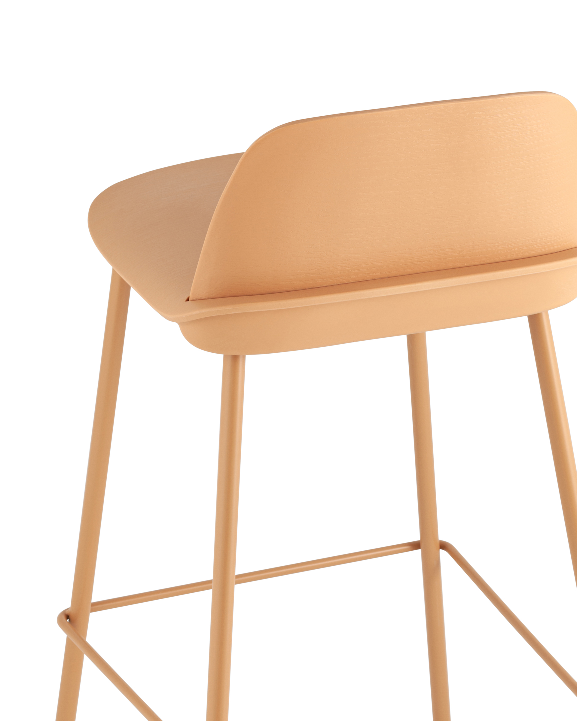 Стул полубарный Mist желтый Stool Group