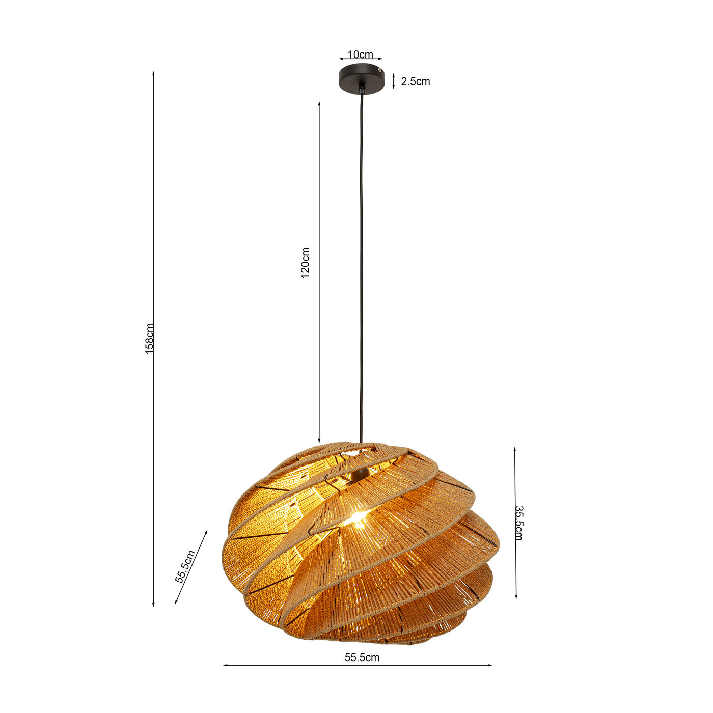 Светильник подвесной Aloha Whirl Ø56cm KARE 56536