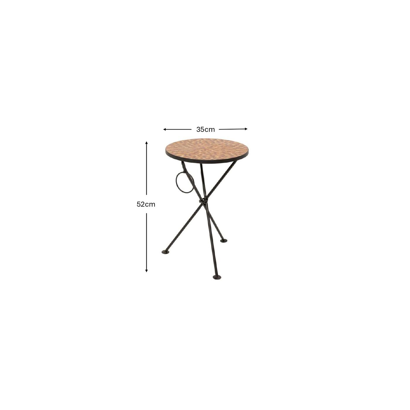 Приставной стол Clack Mosaic Orange Ø35cm KARE 70315